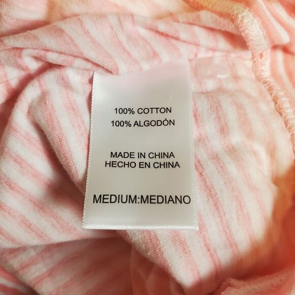 Carole Hochman Pink & White Striped Pajama Shorts Size Medium - Picture 5 of 5